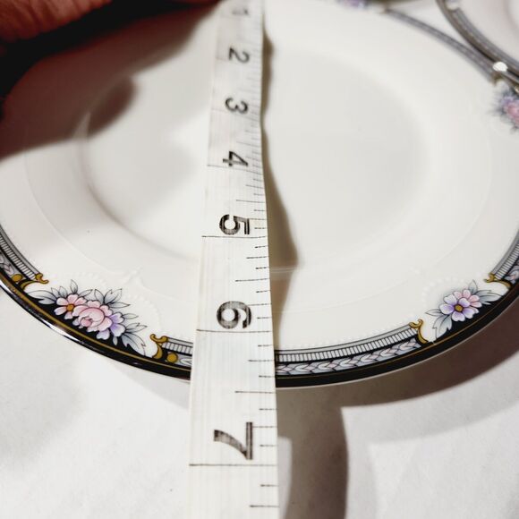 Noritake Dessert Plates 6 1/2in Halifax Fine China Floral Lot of 6 Vtg 7729 Rose - Picture 3 of 4